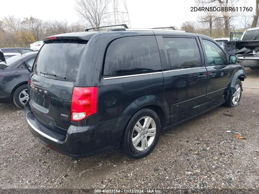 2011 Dodge Grand Caravan Crew VIN: 2D4RN5DG8BR611760 Lot: 40823154