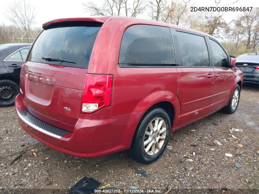 2011 Dodge Grand Caravan R/T VIN: 2D4RN7DG0BR696847 Lot: 40827312