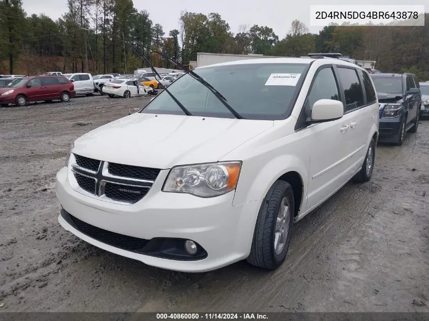 2011 Dodge Grand Caravan Crew VIN: 2D4RN5DG4BR643878 Lot: 40860050