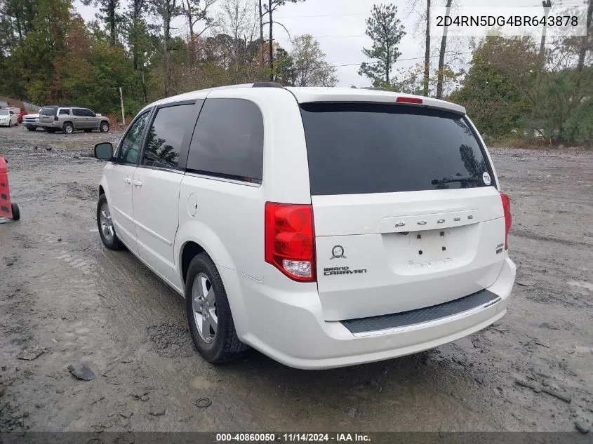 2011 Dodge Grand Caravan Crew VIN: 2D4RN5DG4BR643878 Lot: 40860050