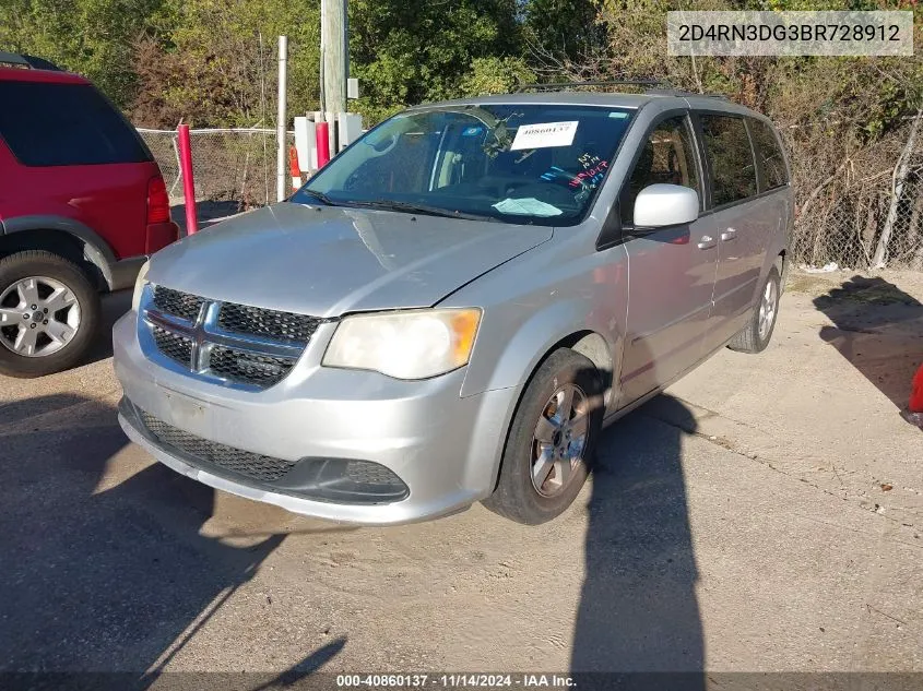 2011 Dodge Grand Caravan Mainstreet VIN: 2D4RN3DG3BR728912 Lot: 40860137