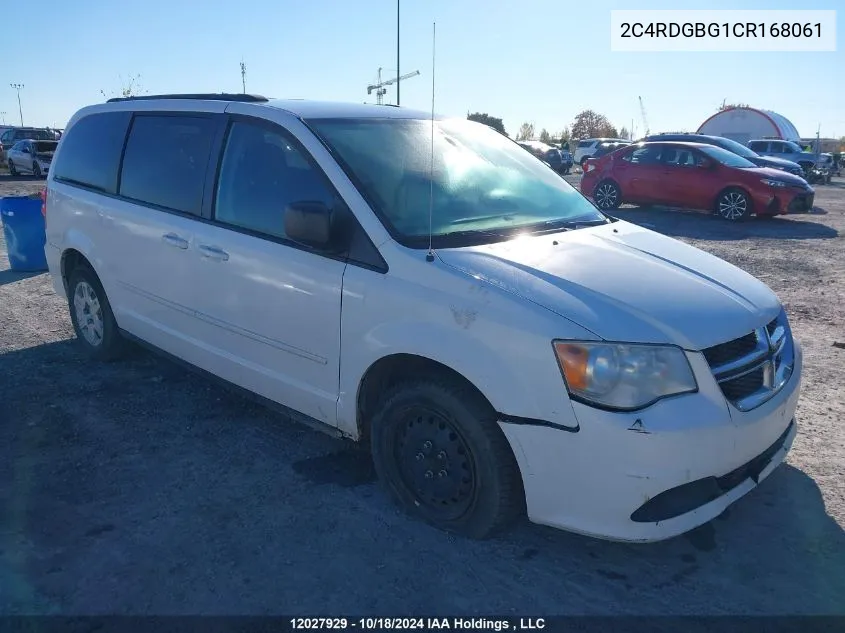 2012 Dodge Grand Caravan VIN: 2C4RDGBG1CR168061 Lot: 12027929