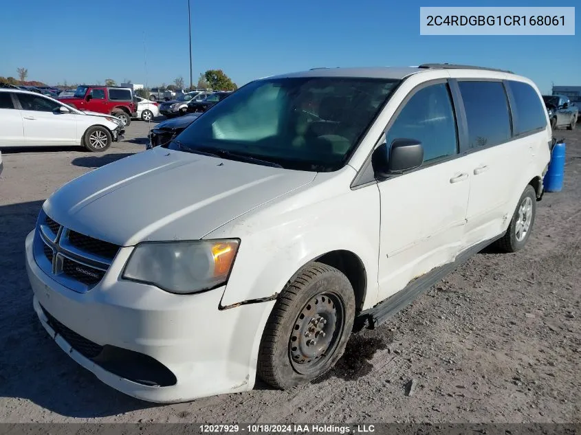 2012 Dodge Grand Caravan VIN: 2C4RDGBG1CR168061 Lot: 12027929