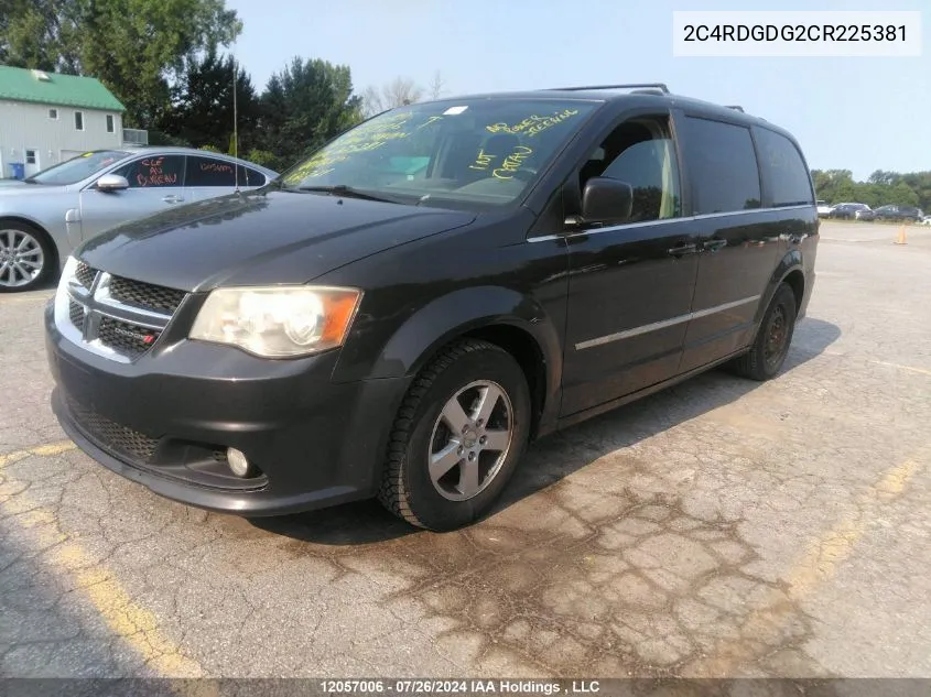 2012 Dodge Grand Caravan Crew VIN: 2C4RDGDG2CR225381 Lot: 12057006