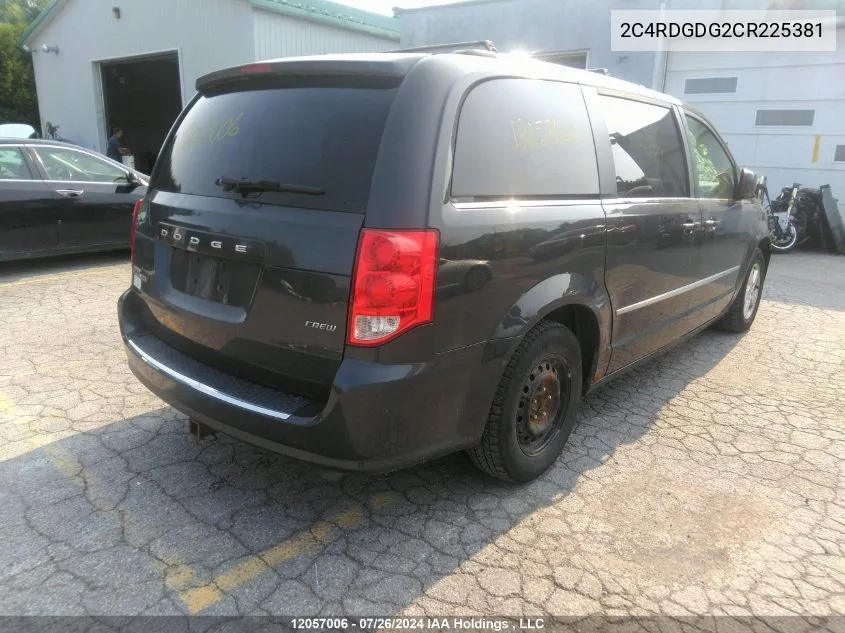 2012 Dodge Grand Caravan Crew VIN: 2C4RDGDG2CR225381 Lot: 12057006