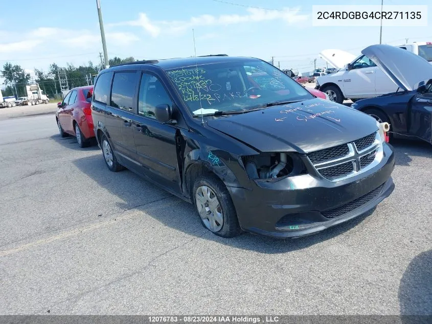 2012 Dodge Grand Caravan VIN: 2C4RDGBG4CR271135 Lot: 12076783