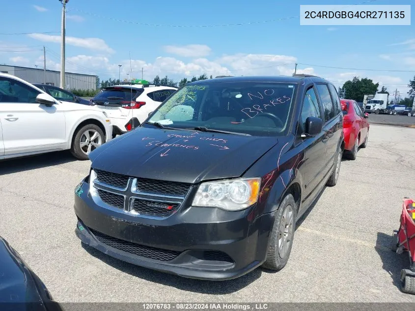 2012 Dodge Grand Caravan VIN: 2C4RDGBG4CR271135 Lot: 12076783