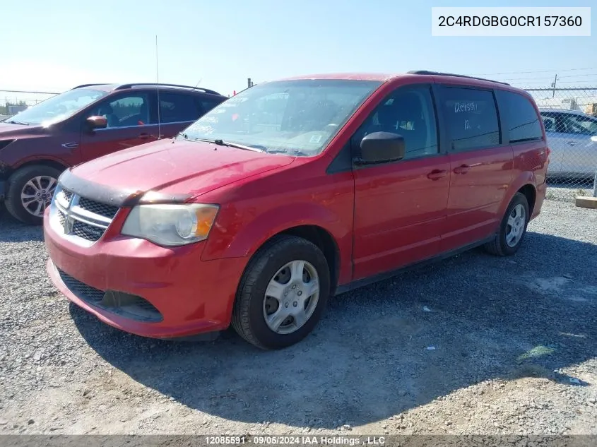 2C4RDGBG0CR157360 2012 Dodge Grand Caravan Se