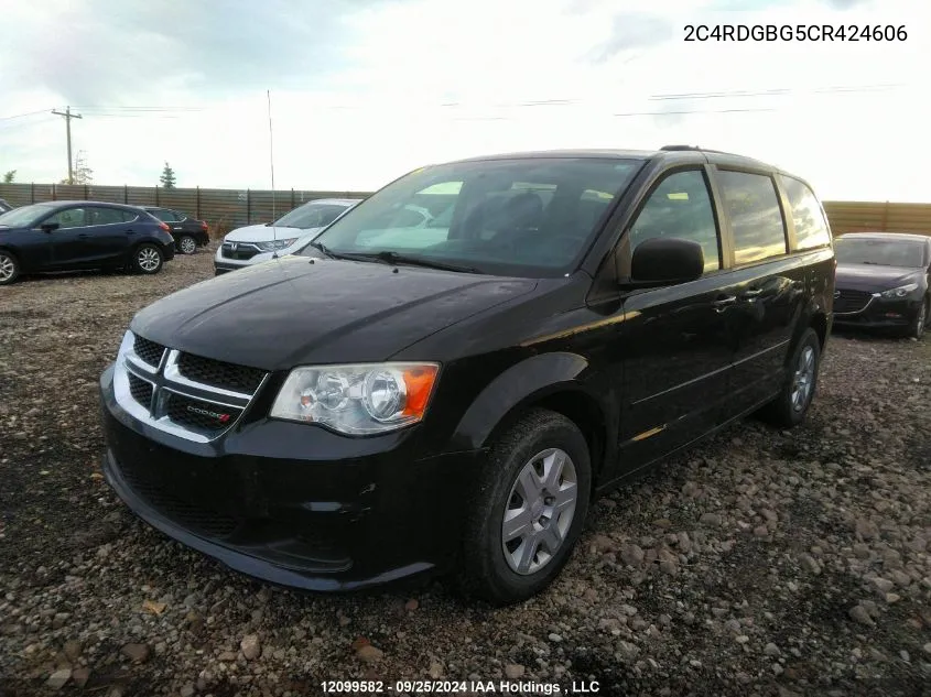 2012 Dodge Grand Caravan Se VIN: 2C4RDGBG5CR424606 Lot: 12099582