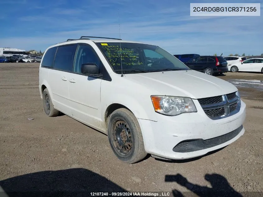 2C4RDGBG1CR371256 2012 Dodge Grand Caravan Se/Sxt