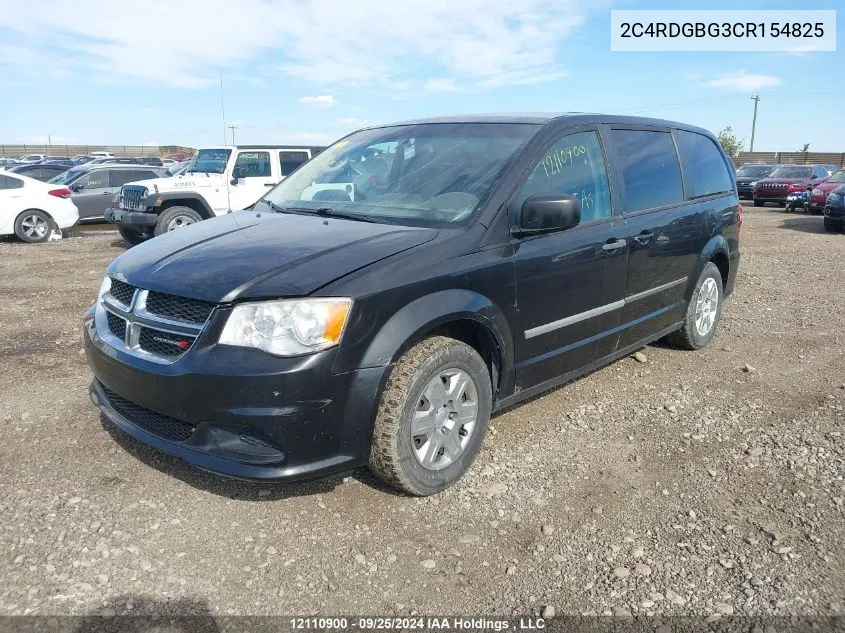 2012 Dodge Grand Caravan Se VIN: 2C4RDGBG3CR154825 Lot: 12110900