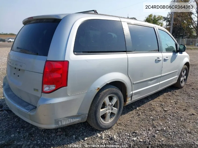 2C4RDGBG6CR364383 2012 Dodge Grand Caravan Se