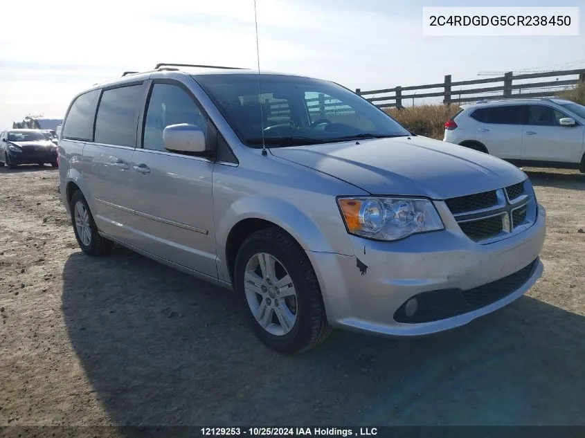 2012 Dodge Grand Caravan Crew VIN: 2C4RDGDG5CR238450 Lot: 12129253