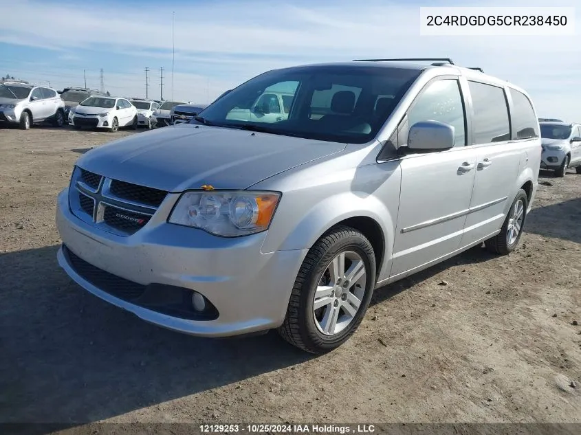 2012 Dodge Grand Caravan Crew VIN: 2C4RDGDG5CR238450 Lot: 12129253