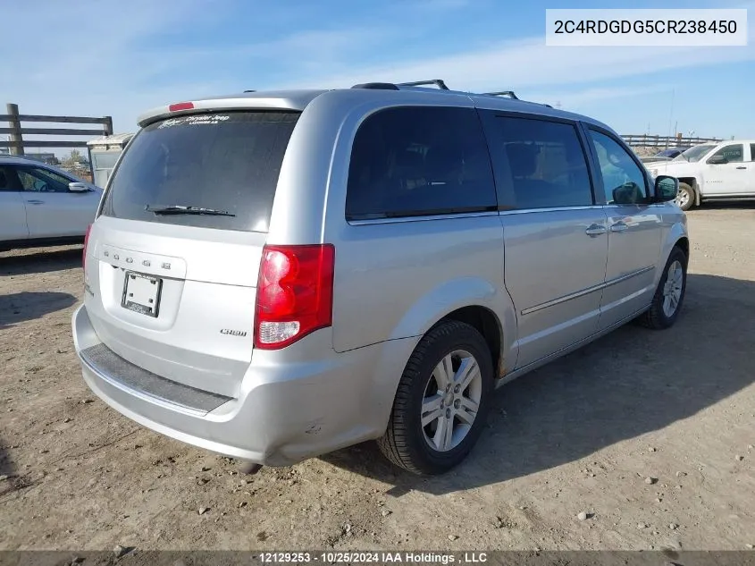 2012 Dodge Grand Caravan Crew VIN: 2C4RDGDG5CR238450 Lot: 12129253