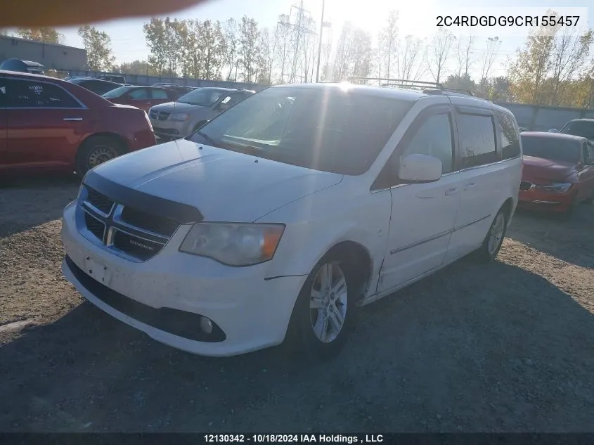 2012 Dodge Grand Caravan Crew VIN: 2C4RDGDG9CR155457 Lot: 12130342