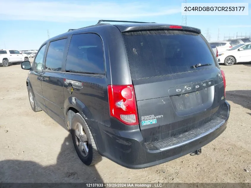 2012 Dodge Grand Caravan Se VIN: 2C4RDGBG7CR253177 Lot: 12137833