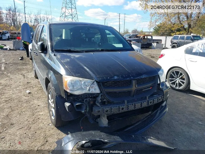 2012 Dodge Grand Caravan R/T VIN: 2C4RDGEG7CR422173 Lot: 12150102