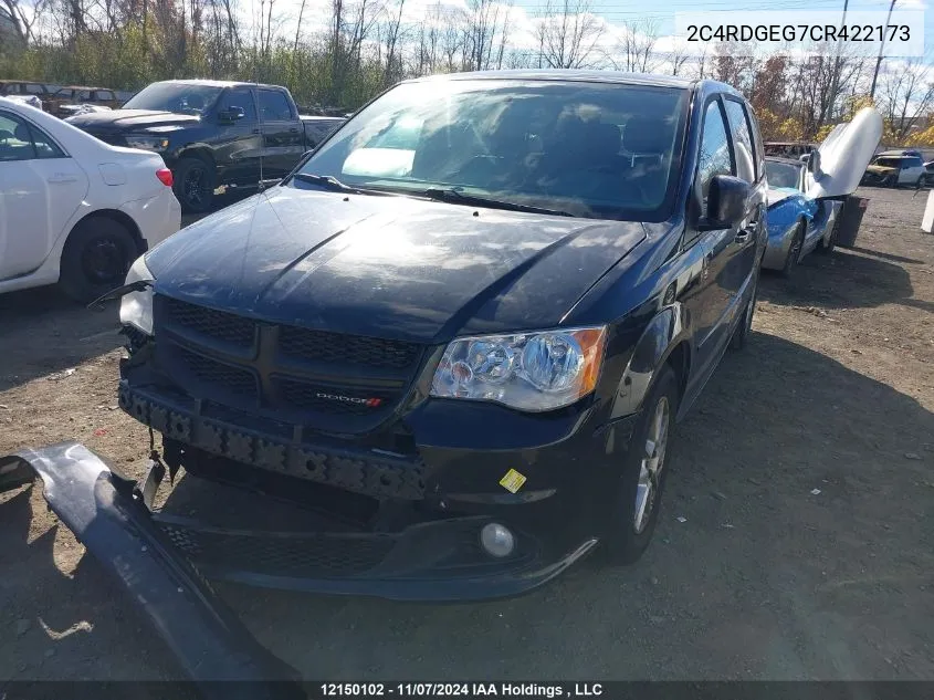 2012 Dodge Grand Caravan R/T VIN: 2C4RDGEG7CR422173 Lot: 12150102