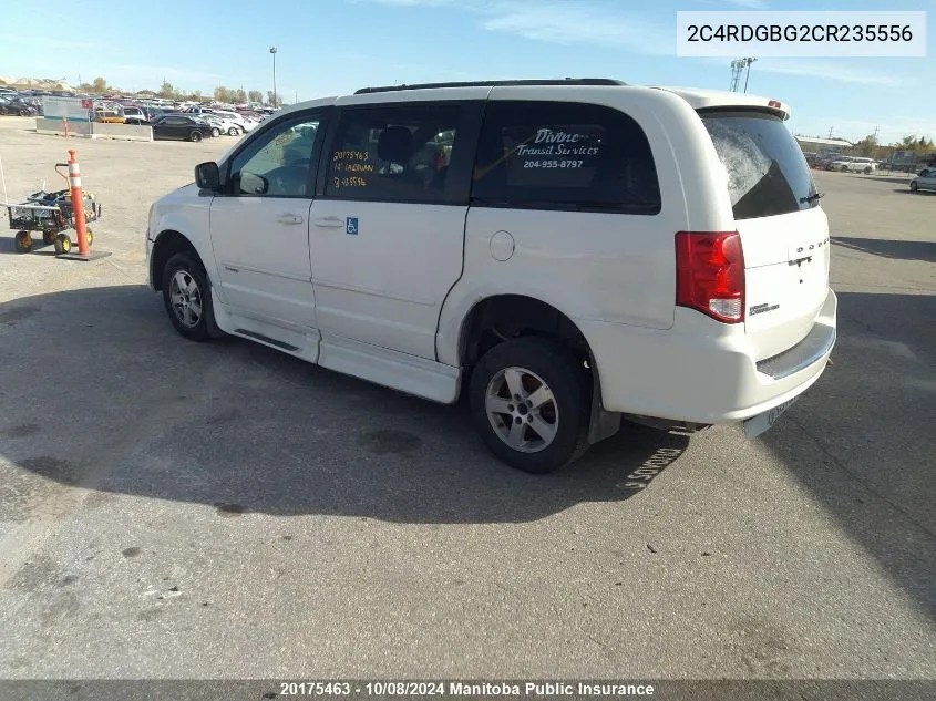 2012 Dodge Grand Caravan Se VIN: 2C4RDGBG2CR235556 Lot: 20175463