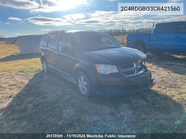 2C4RDGBG3CR421560 2012 Dodge Grand Caravan Se