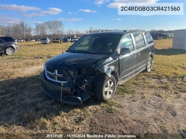 2C4RDGBG3CR421560 2012 Dodge Grand Caravan Se