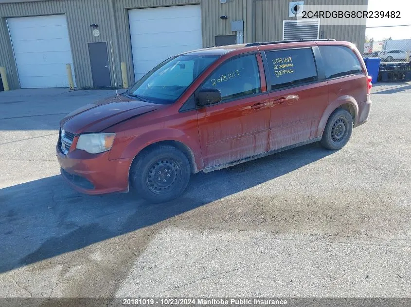 2C4RDGBG8CR239482 2012 Dodge Grand Caravan Se