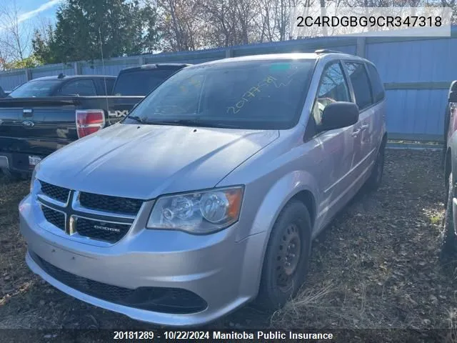 2C4RDGBG9CR347318 2012 Dodge Grand Caravan Sxt