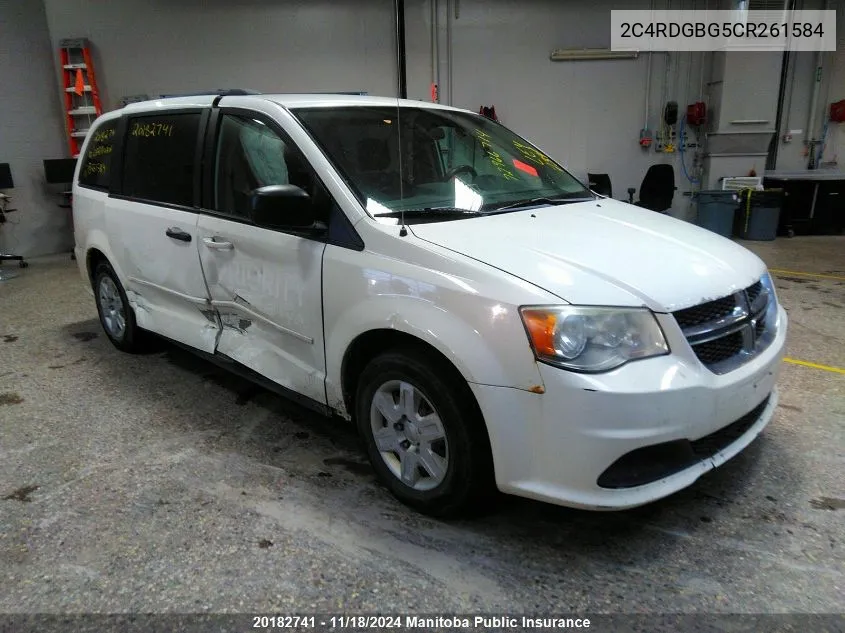 2C4RDGBG5CR261584 2012 Dodge Grand Caravan Se