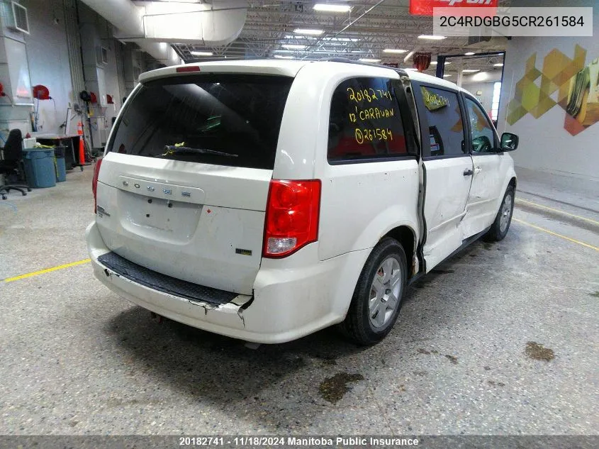 2C4RDGBG5CR261584 2012 Dodge Grand Caravan Se