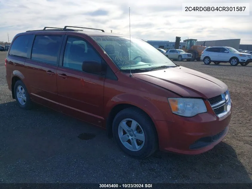 2012 Dodge Grand Caravan Se VIN: 2C4RDGBG4CR301587 Lot: 30045400