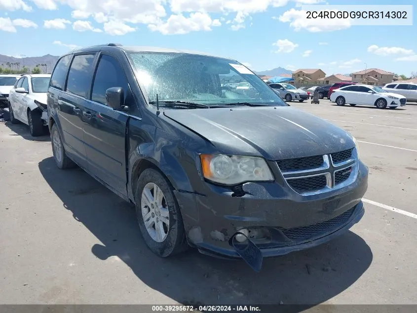 2012 Dodge Grand Caravan Crew VIN: 2C4RDGDG9CR314302 Lot: 39295672