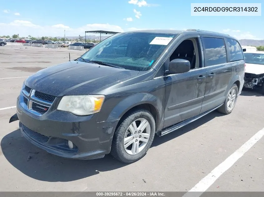 2012 Dodge Grand Caravan Crew VIN: 2C4RDGDG9CR314302 Lot: 39295672