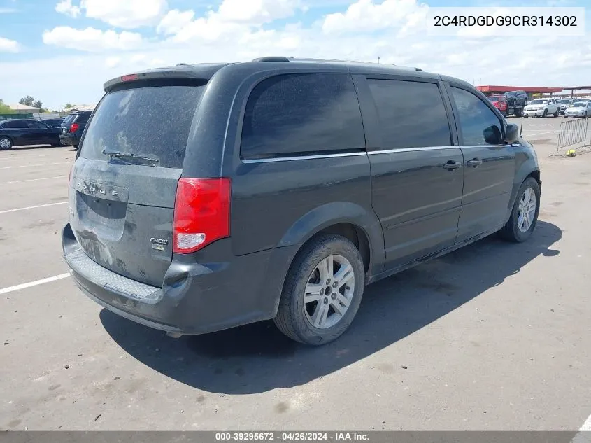 2012 Dodge Grand Caravan Crew VIN: 2C4RDGDG9CR314302 Lot: 39295672