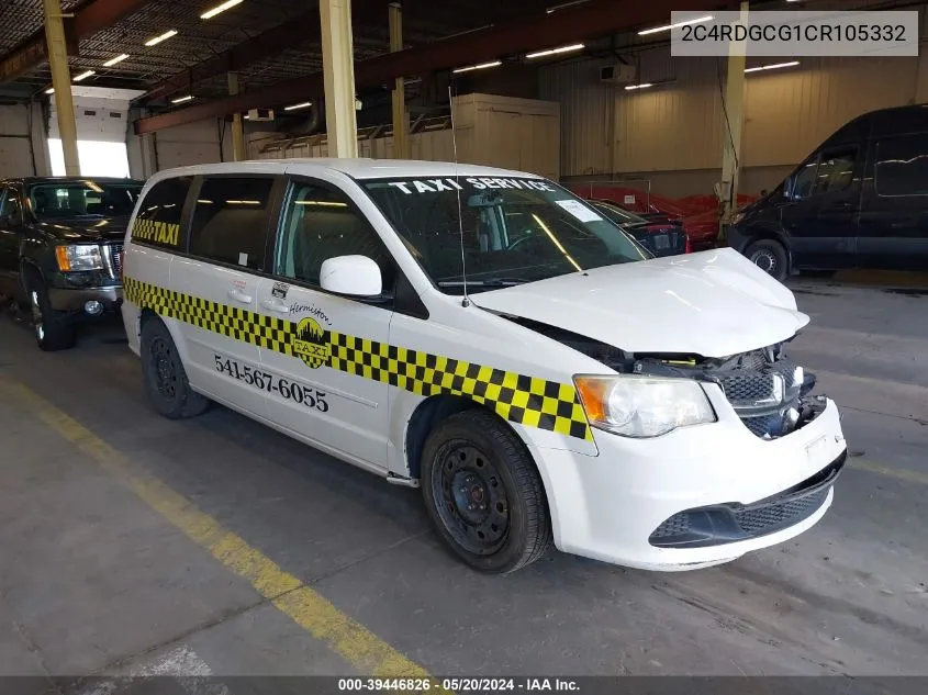 2012 Dodge Grand Caravan Sxt VIN: 2C4RDGCG1CR105332 Lot: 39446826