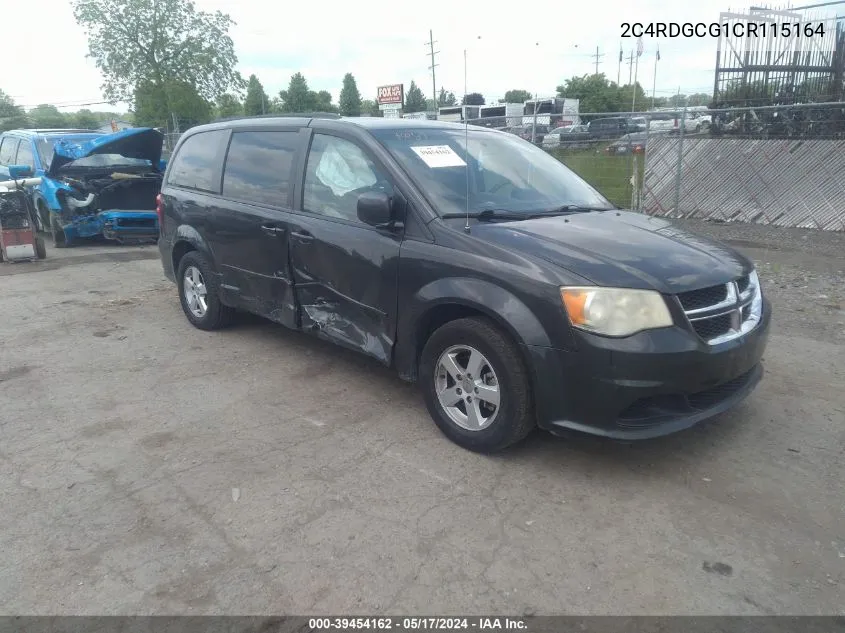 2C4RDGCG1CR115164 2012 Dodge Grand Caravan Sxt