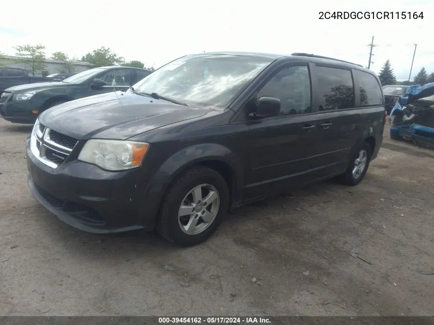 2C4RDGCG1CR115164 2012 Dodge Grand Caravan Sxt