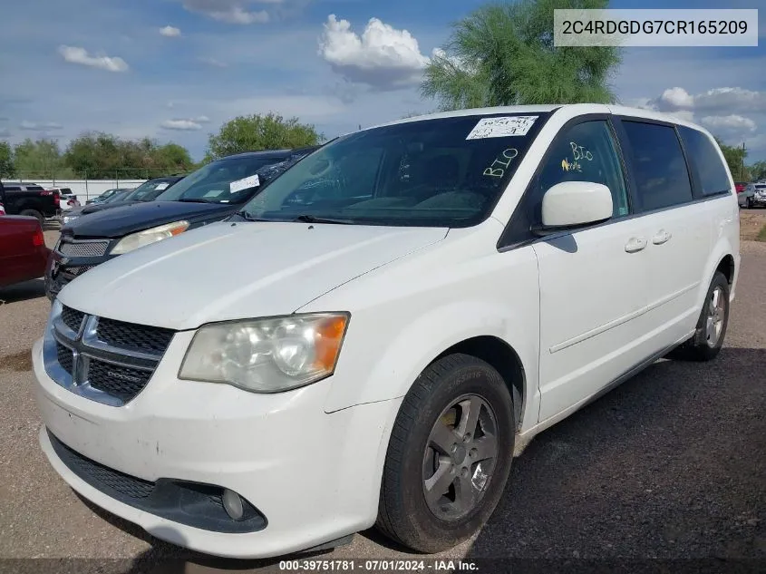 2012 Dodge Grand Caravan Crew VIN: 2C4RDGDG7CR165209 Lot: 39751781