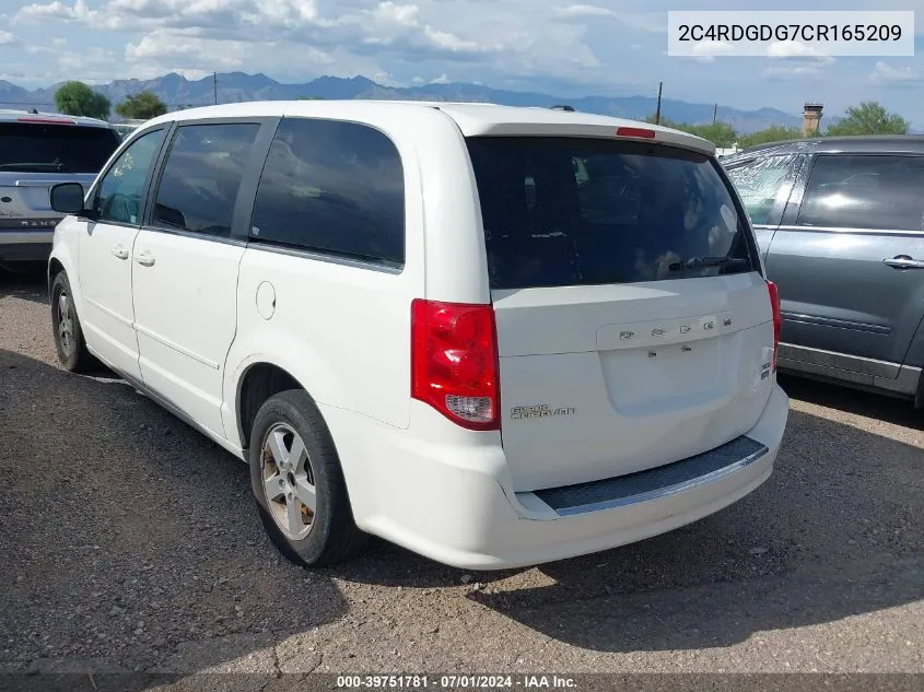 2012 Dodge Grand Caravan Crew VIN: 2C4RDGDG7CR165209 Lot: 39751781