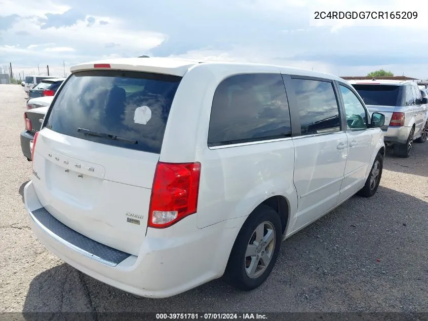 2012 Dodge Grand Caravan Crew VIN: 2C4RDGDG7CR165209 Lot: 39751781