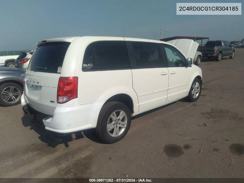 2012 Dodge Grand Caravan Sxt VIN: 2C4RDGCG1CR304185 Lot: 39971252