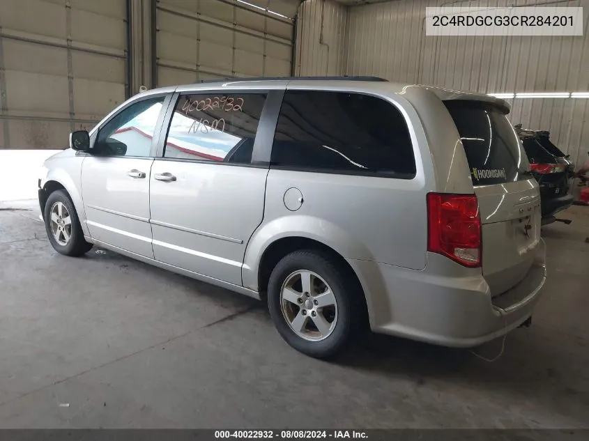 2012 Dodge Grand Caravan Sxt VIN: 2C4RDGCG3CR284201 Lot: 40022932