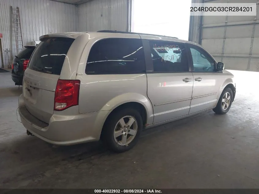 2012 Dodge Grand Caravan Sxt VIN: 2C4RDGCG3CR284201 Lot: 40022932