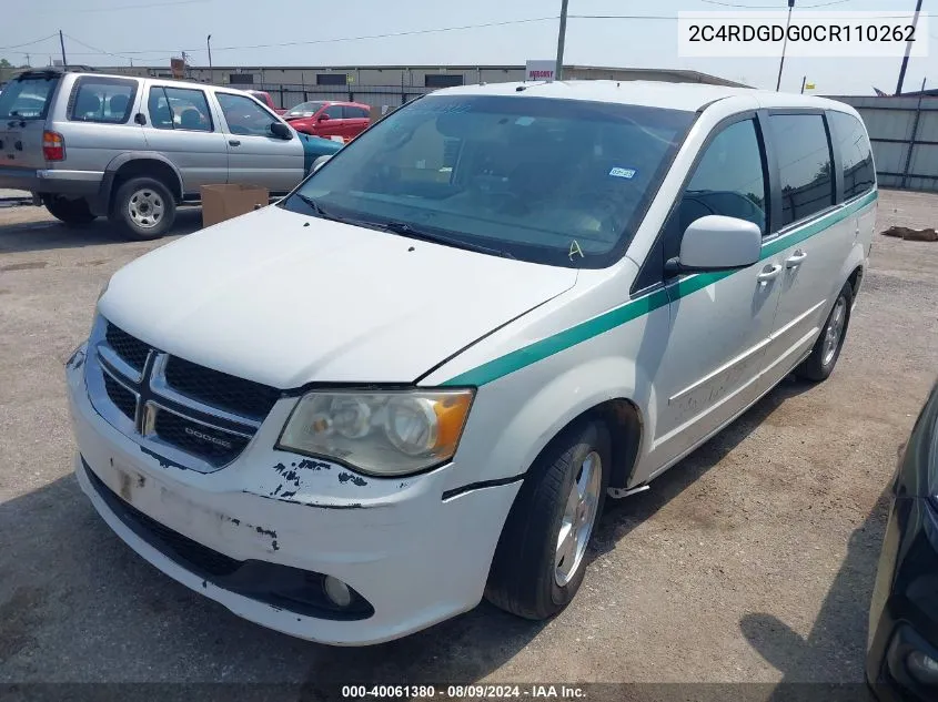 2012 Dodge Grand Caravan Crew VIN: 2C4RDGDG0CR110262 Lot: 40061380