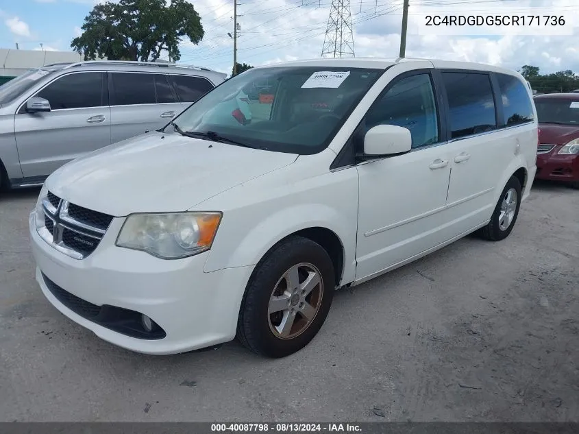 2012 Dodge Grand Caravan Crew VIN: 2C4RDGDG5CR171736 Lot: 40087798