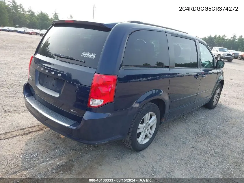 2C4RDGCG5CR374272 2012 Dodge Grand Caravan Sxt