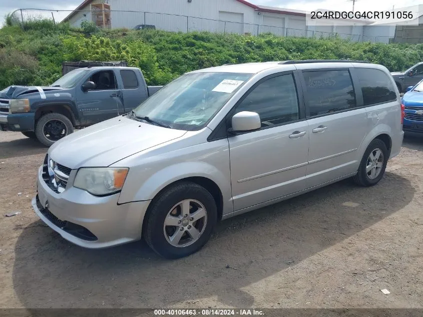 2012 Dodge Grand Caravan Sxt VIN: 2C4RDGCG4CR191056 Lot: 40106463