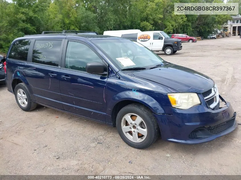 2012 Dodge Grand Caravan Se/Sxt VIN: 2C4RDGBG8CR397367 Lot: 40210773