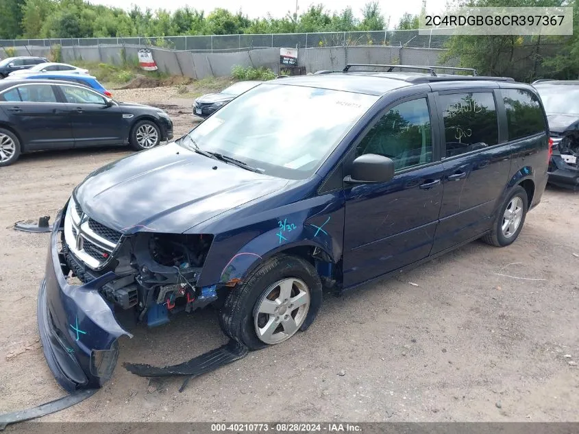 2012 Dodge Grand Caravan Se/Sxt VIN: 2C4RDGBG8CR397367 Lot: 40210773