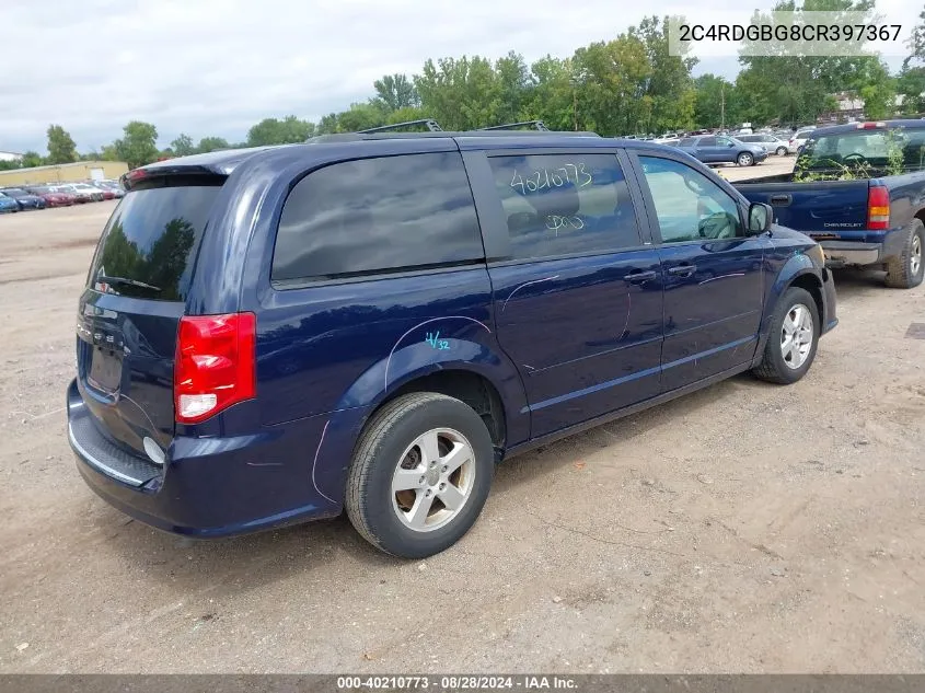 2012 Dodge Grand Caravan Se/Sxt VIN: 2C4RDGBG8CR397367 Lot: 40210773